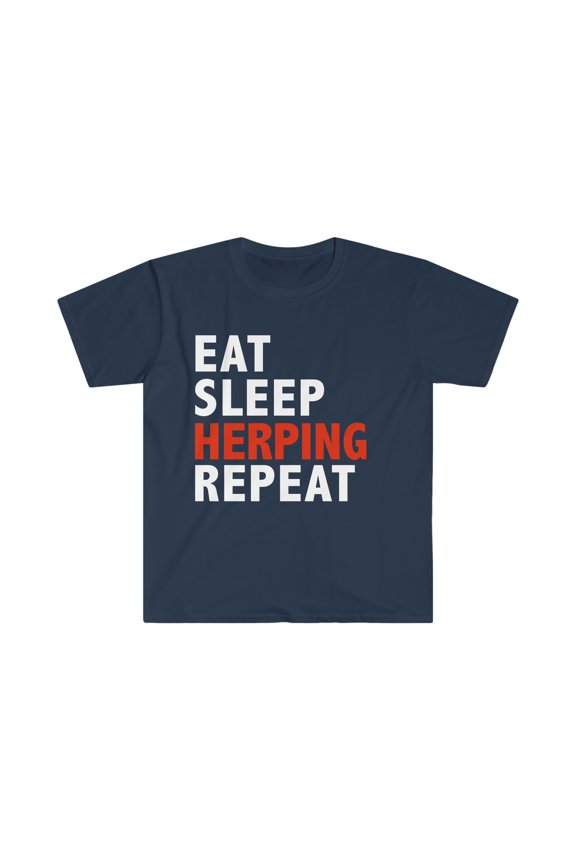 Eat Sleep Herping Repeat Unisex T-shirt S-3XL Herp Gift