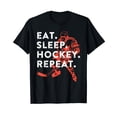 thumbnail image 1 of Eat Sleep Hockey Repeat - Gift T-Shirt Black, 1 of 5