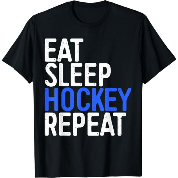 Eat Sleep Hockey Repeat T-Shirt Sport Game Shirt T-Shirt