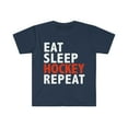 thumbnail image 1 of Eat Sleep Hockey Repeat Unisex T-shirt S-3XL Ice Hockey Players, 1 of 2