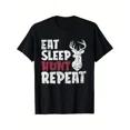 thumbnail image 1 of Eat Sleep Hunt Repeat Funny Hunting Deer For Men T-Shirt, 1 of 6