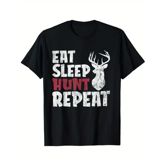 Eat Sleep Hunt Repeat Funny Hunting Deer For Men T-Shirt