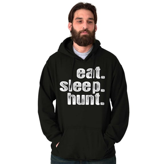 Eat Sleep Hunt Sport Hunting Season Unisex Plus Fleece Graphic Hoodie Brisco Brands 2X