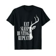 thumbnail image 1 of Eat Sleep Hunting Repeat Funny Deer Hunter Men Women Kids T-Shirt, 1 of 5