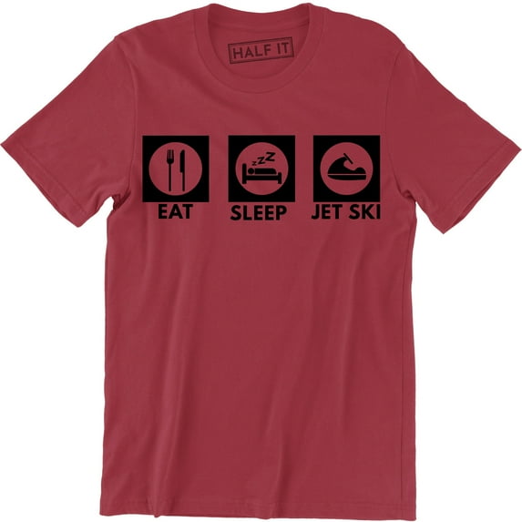 Eat Sleep Jet Ski Funny Slogan Freestyle Gift Idea Watersports Men's T-Shirt