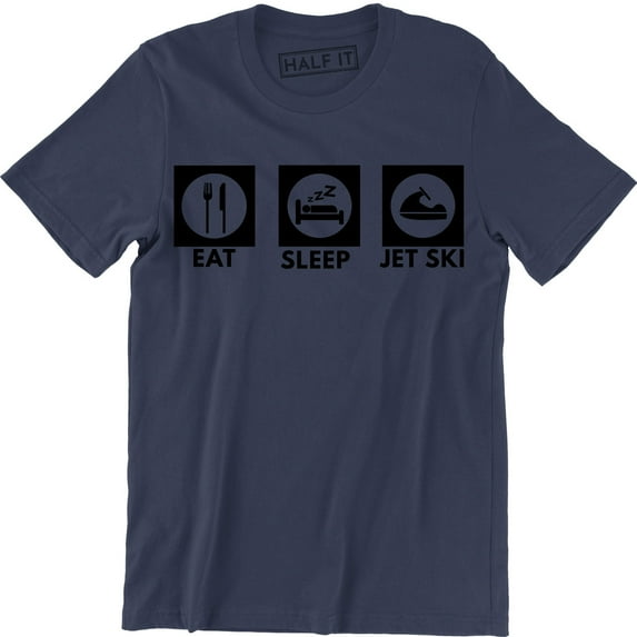 Eat Sleep Jet Ski Funny Slogan Freestyle Gift Idea Watersports Men's T-Shirt