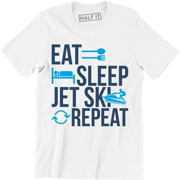 Eat Sleep Jet Ski Repeat Funny Life Cycle Men's Short Sleeve T-Shirt