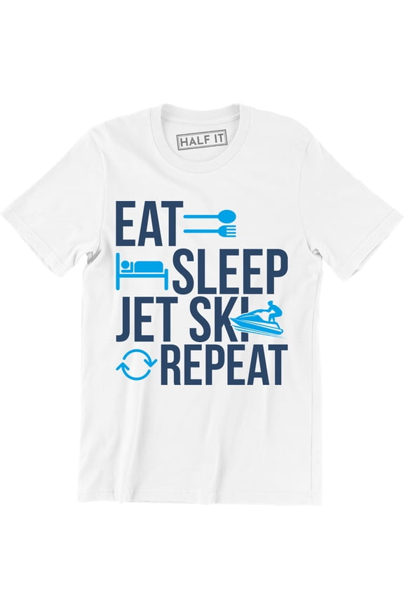 Eat Sleep Jet Ski Repeat Funny Life Cycle Men's Short Sleeve T-Shirt