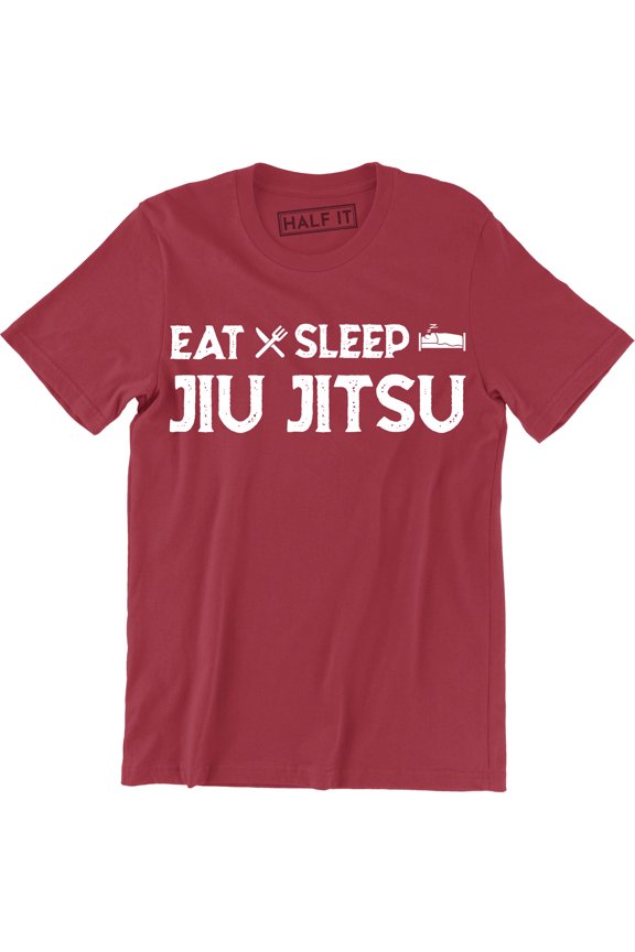 Eat Sleep Jiu Jitsu Funny Routine Mens Martial Art Combat Sport Game T-Shirt