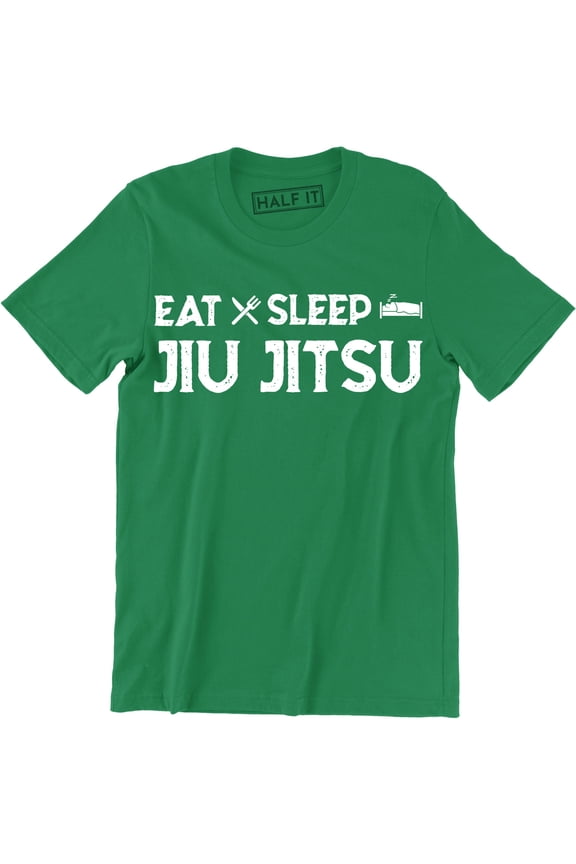 Eat Sleep Jiu Jitsu Funny Routine Mens Martial Art Combat Sport Game T-Shirt