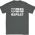 thumbnail image 1 of Eat Sleep Kayak Repeat T-Shirt Funny Boating Rapids Humor Outdoor Gift Tee - Charcoal, M, 1 of 1