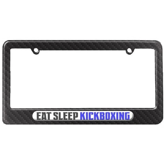 Eat Sleep Kickboxing License Plate Frame