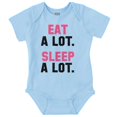 thumbnail image 1 of Eat Sleep Lazy Procrastinator Funny Romper Boys or Girls Infant Baby Brisco Brands 18M, 1 of 6