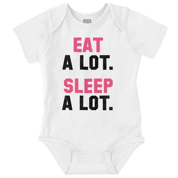 Eat Sleep Lazy Procrastinator Funny Romper Boys or Girls Infant Baby Brisco Brands 24M