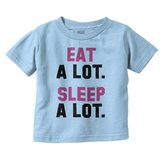 Eat Sleep Lazy Procrastinator Funny Toddler Boy Girl T Shirt Infant Toddler Brisco Brands 2T