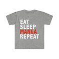 thumbnail image 1 of Eat Sleep Manga Repeat Unisex T-shirt S-3XL Comic Books, 1 of 2