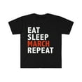 thumbnail image 1 of Eat Sleep March Repeat Unisex T-shirt S-3XL Marching Band Parade, 1 of 2