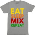 thumbnail image 1 of Eat Sleep Mix Repeat Men's Funny Dj Producer Nightclub All Nighter Music T-Shirt, 1 of 4
