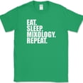 thumbnail image 1 of Eat Sleep Mixology Repeat Drink T-Shirt Funny Hobby Party Hostess Gift Tee - Green, 2XL, 1 of 1