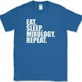 thumbnail image 1 of Eat Sleep Mixology Repeat Drink T-Shirt Funny Hobby Party Hostess Gift Tee - Royal Blue, 3XL, 1 of 1