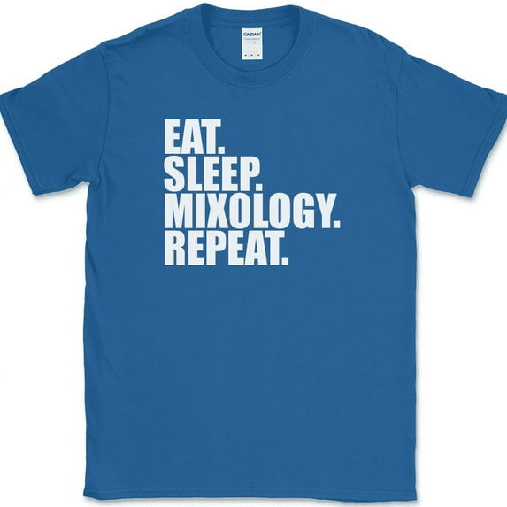 Eat Sleep Mixology Repeat Drink T-Shirt Funny Hobby Party Hostess Gift Tee - Royal Blue, 3XL