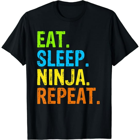 Eat Sleep Ninja Karate Repeat Funny Creative Graphic T-Shirt
