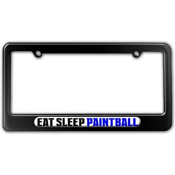 Eat Sleep Paintball License Plate Frame