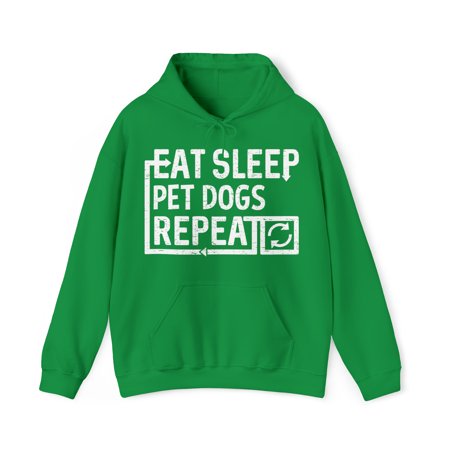 Eat Sleep Pet Dogs Graphic Hoodie Sweatshirt, Sizes S-5XL