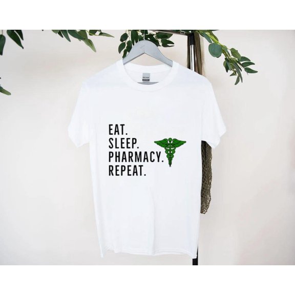 Eat Sleep Pharmacy Repeat Medicine Life Grind T-Shirt, for men & women, up to size 5XL