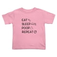 thumbnail image 1 of Eat Sleep Poop Repeat Cute Toddler Tshirts for Boys Girls (Pink, Youth M), 1 of 5