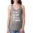 thumbnail image 1 of Eat Sleep Pray Repeat for Christians Faith | Womens Inspirational/Christian Jersey Racerback Tank Top, Heather Grey, Medium, 1 of 3