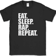 thumbnail image 1 of Eat Sleep Rap Repeat T-Shirt Funny Hobby Music DJ Rapper Humor Gift Tee - Black, 2XL, 1 of 1