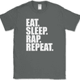 thumbnail image 1 of Eat Sleep Rap Repeat T-Shirt Funny Hobby Music DJ Rapper Humor Gift Tee - Charcoal, 3XL, 1 of 1