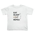 thumbnail image 1 of Eat Sleep Rave Repeat Cute Toddler T-Shirts for Boys Girls (White, Youth M), 1 of 5