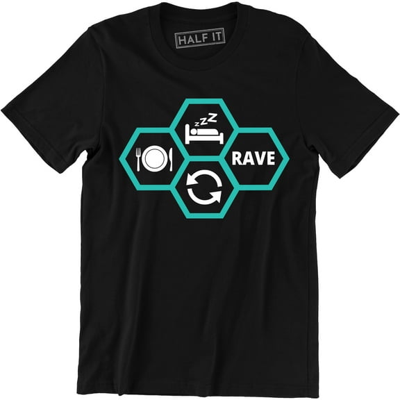 Eat Sleep Rave Repeat Hip Hip Music Dance Funny House Party Tee Shirt