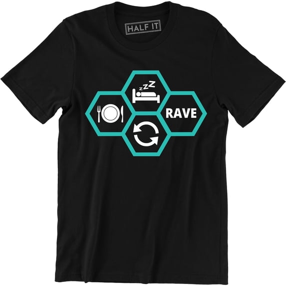 Eat Sleep Rave Repeat Hip Hip Music Dance Funny House Party Tee Shirt