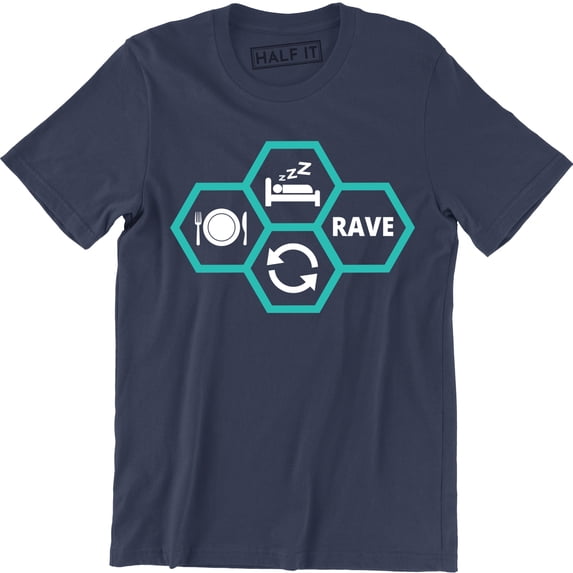 Eat Sleep Rave Repeat Hip Hip Music Dance Funny House Party Tee Shirt