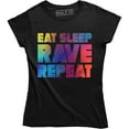 thumbnail image 1 of Eat Sleep Rave Repeat Hip Music Dance Funny House Party EDM Fest T-Shirt, 1 of 4