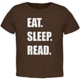 thumbnail image 1 of Eat Sleep Read Brown Toddler T-Shirt - 3T, 1 of 1
