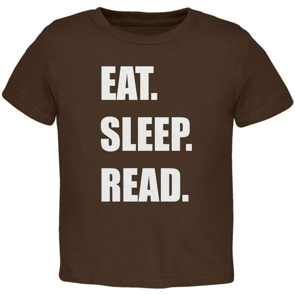 Eat Sleep Read Brown Toddler T-Shirt - 3T
