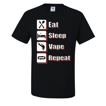 Eat Sleep Repeat Mens T-shirts , Black, Small