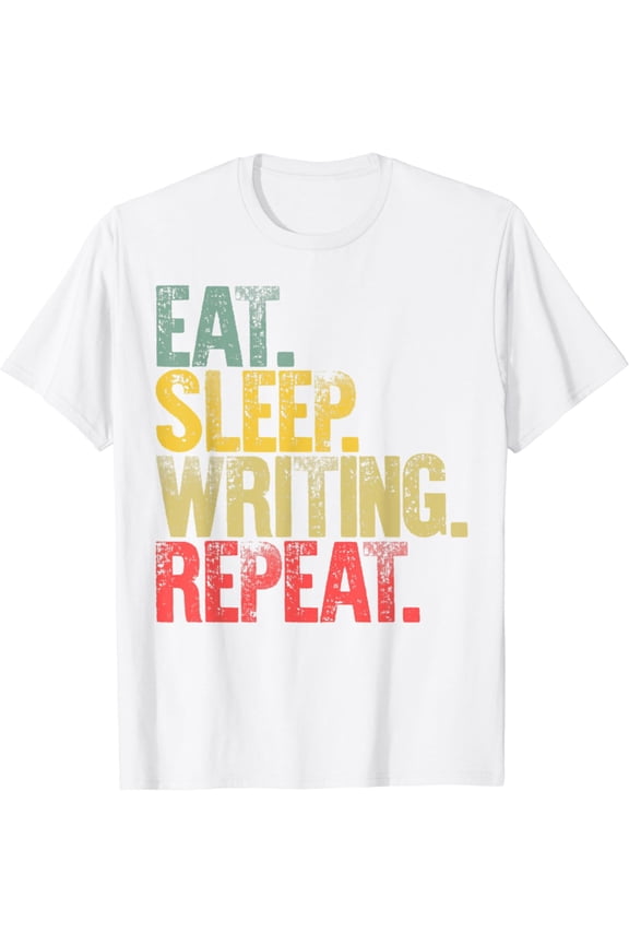 Eat Sleep Repeat T-Shirt Eat Sleep Writing Repeat T-Shirt
