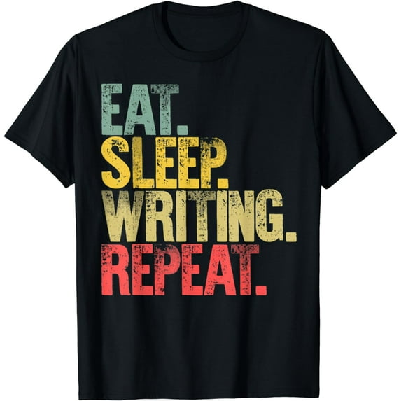 Eat Sleep Repeat T-Shirt Eat Sleep Writing Repeat T-Shirt