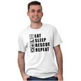 thumbnail image 1 of Eat Sleep Rescue Repeat Firefighter Men's Graphic T Shirt Tees Brisco Brands X, 1 of 6