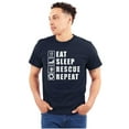 thumbnail image 1 of Eat Sleep Rescue Repeat Firefighter Plus Size Crewneck Graphic Tee Shirt Brisco Brands 2X, 1 of 5