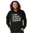 thumbnail image 1 of Eat Sleep Rescue Repeat Firefighter Unisex Plus Fleece Graphic Hoodie Brisco Brands 3X, 1 of 5