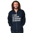 thumbnail image 1 of Eat Sleep Rescue Repeat Firefighter Zip Up Hoodie Men's Women's Brisco Brands S, 1 of 6