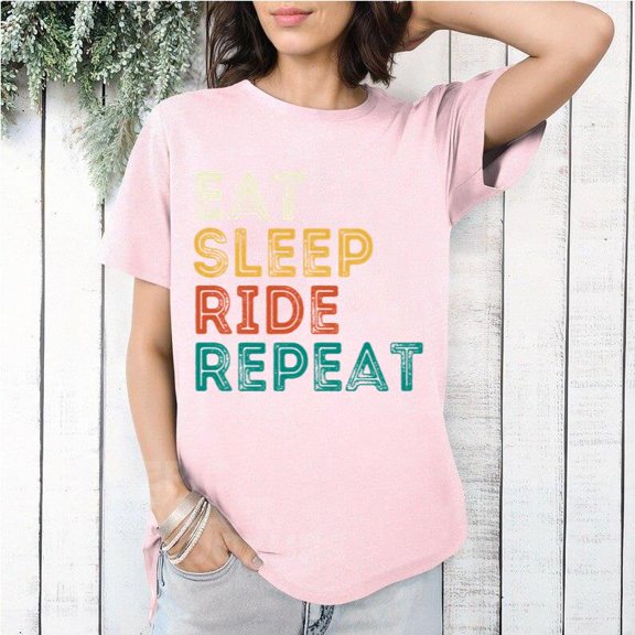 Eat Sleep Ride Repeat Biker Motorcycle Harley Davidson Unisex T-Shirt