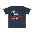 thumbnail image 1 of Eat Sleep Rock Climb Repeat  Unisex T-shirt S-3XL Climber Mountaineer, 1 of 2