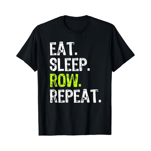 Eat Sleep Row Repeat Rowing Rower Crew Christmas T-Shirt